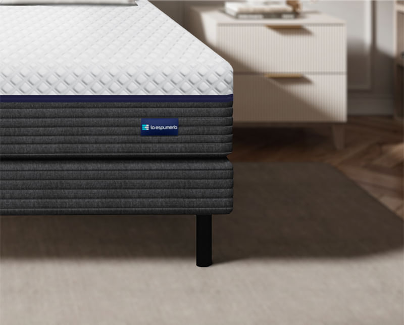 Plano Picado Sommier y Colchon Jazz de espuma superKing